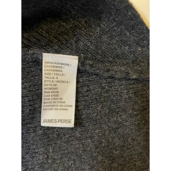 James Perse Cashmere Cocoon Cardigan Sz 0 Charcoal Open Front Dolman Cozycore - Picture 9 of 10